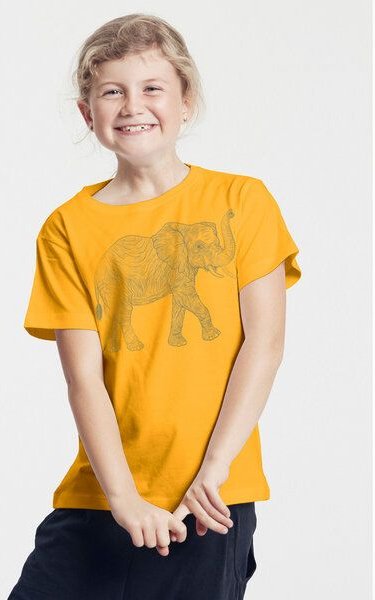 Peaces.bio - handbedruckte Biomode Bio-Kinder T-Shirt "Babyelefant"
