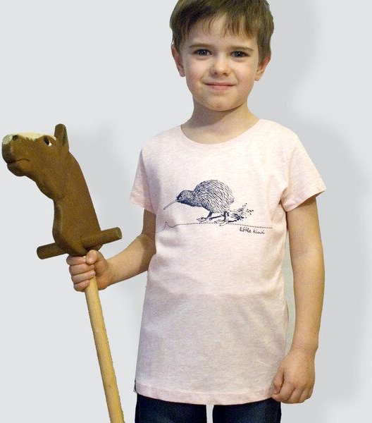 little kiwi Kinder T-Shirt, "Kiwi", Cream Rosé