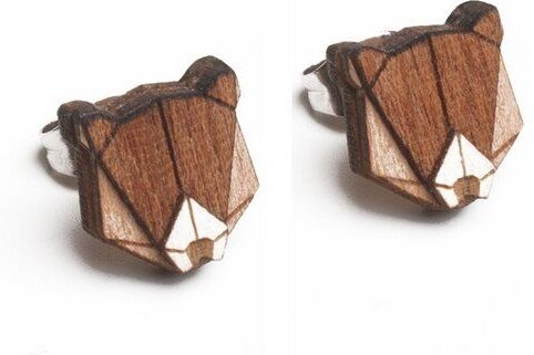 BeWooden Ohrstecker mit Holzdetails | Bären Ohrringe