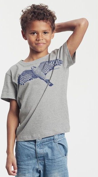 Peaces.bio - handbedruckte Biomode Bio-Kinder T-Shirt Sperber