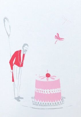 Salon Elfi Grußkarte - Fliegenklatsche