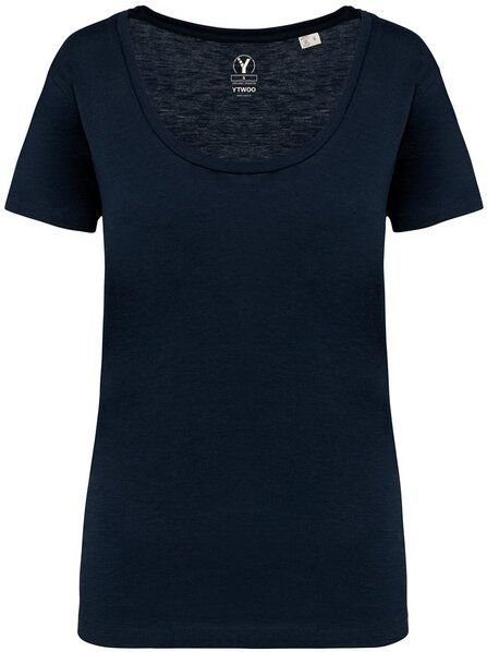 YTWOO Damen-T-Shirt mt Slub Optik aus 100% Bio-Baumwolle