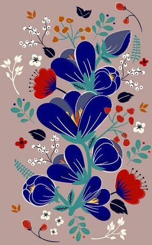 Photocircle Poster / Leinwandbild - Folk Spring Flowers blooms