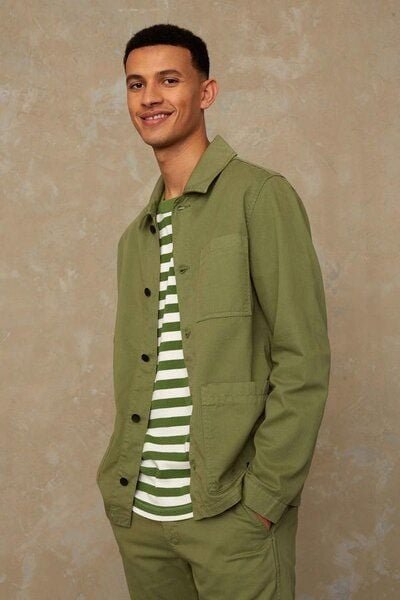 Kings Of Indigo Herren Worker-Jacket "DAVID" aus ungefärbtem Denim aus Biobaumwolle