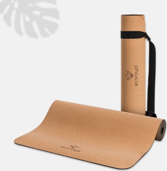 Thumbnail - Ecoroyal Yogamatte Kork I Korkmatte mit Tragegurt - 183 x 61 x 0,4 cm