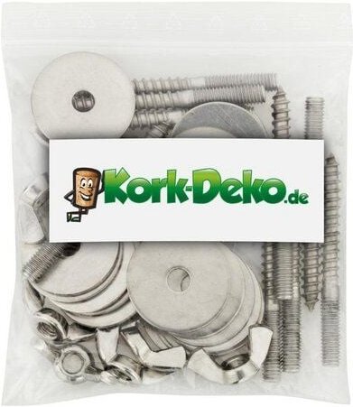 Kork-Deko 40-teiliges Schrauben-Set zum Selbstbau von Vogelbedarf (DIY)
