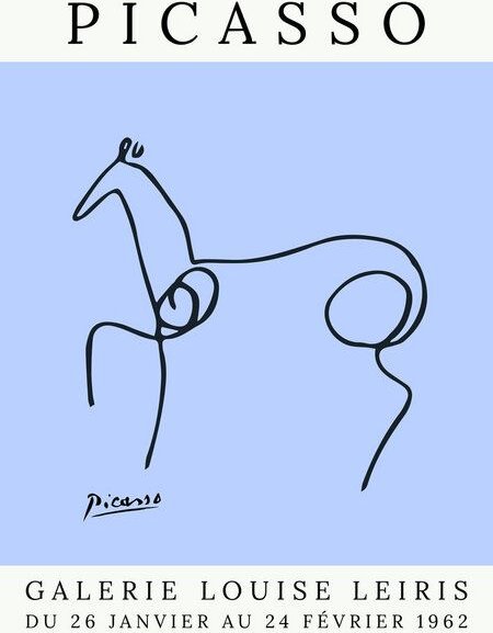 Photocircle Poster / Leinwandbild - Picasso Pferd – violett