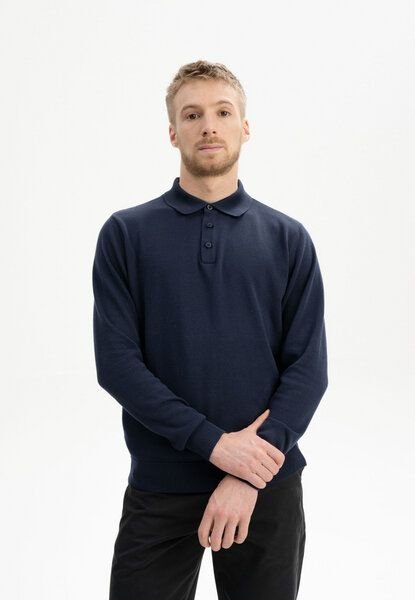 Langarm Strick Poloshirt HARISH | von MELA | Fairtrade & GOTS zertifiziert