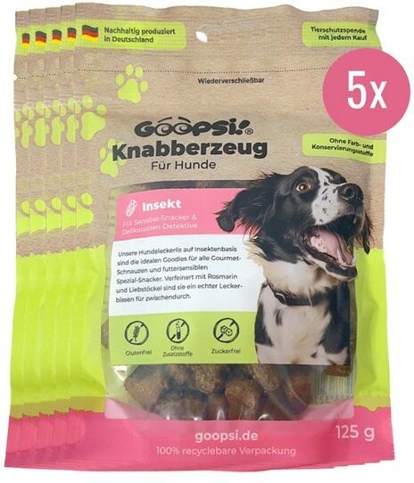 GOOPSI Insekten Hundeleckerli, Hundesnack ab 125g