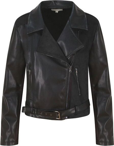 Will's Vegan Shop Moto Jacke Schwarz Vegan Nappa Damen