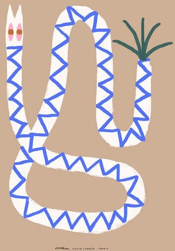 Photocircle Wandbild / Poster / Leinwand - Snake print