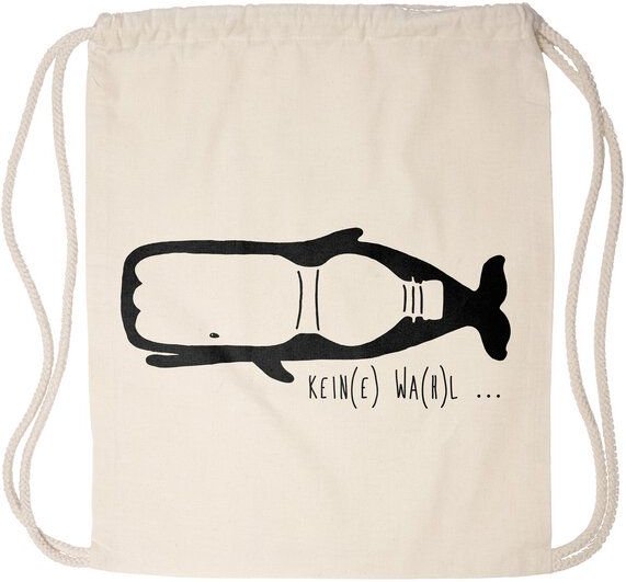 HANDGEDRUCKT Festival-Beutel "Kein(e) Wa(h)l"