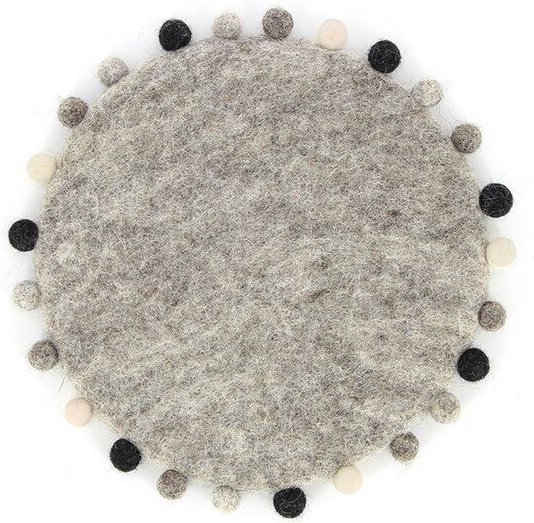 Mitienda Shop Topfuntersetzer Kugelbordüre grau