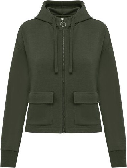 Greenspired Umweltfreundliches Damen-Kapuzensweatshirt aus French Terry mit Reißverschluss 300g/m² XS-XL