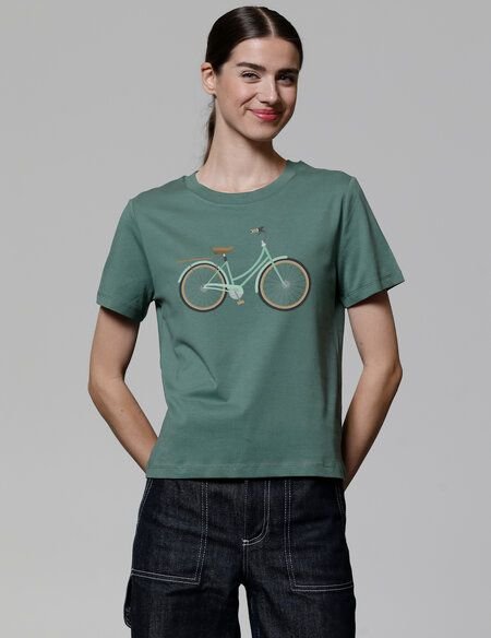 watapparel T-Shirt Frauen Mint Bike