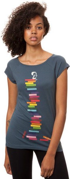 FellHerz Damen T-Shirt Books Girl Bio Fair