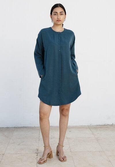 Thumbnail - Studio Hertzberg OVERSIZE HEMDBLUSENKLEID "FII-NE" AUS TENCEL