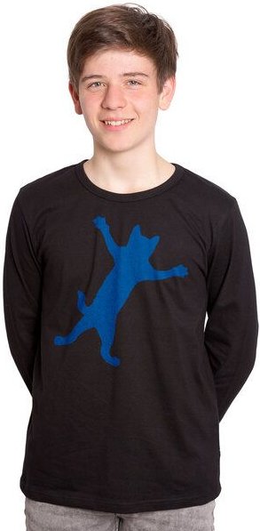 HANDGEDRUCKT "Klammerkatze" Männer Longsleeve