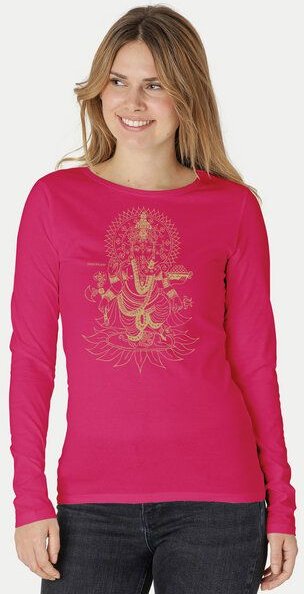 Peaces.bio - handbedruckte Biomode Bio-Damen-Langarmshirt Ganesha