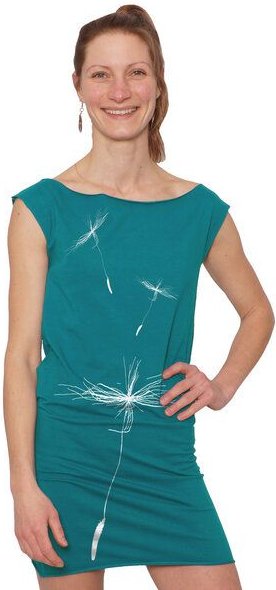 HANDGEDRUCKT "Löwenzahnsamen" Bio-Kleidchen