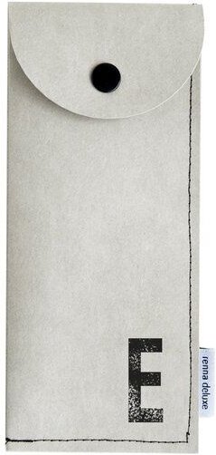 renna deluxe Stifteetui mit Monogramm, vegan, Federmäppchen, schwarz, braun, grau