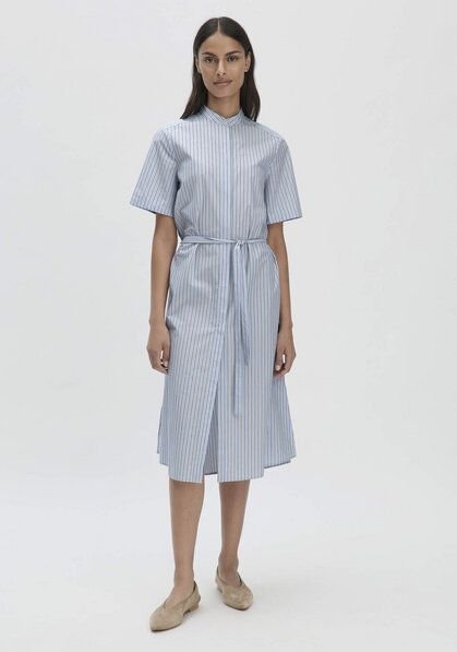 hessnatur Streifen Hemdblusen Kleid Midi Relaxed