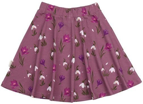 Kinder Rock Bio-Baumwolle The Snowdrops von Walkiddy, GOTS-zertifizierter, veganer Jerseyrock mit Blumenprint, schwingen...