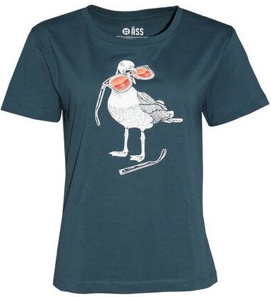 FÄDD Damen T-Shirt Rundhals aus Bio-Baumwolle "Hipster Haps" Blau