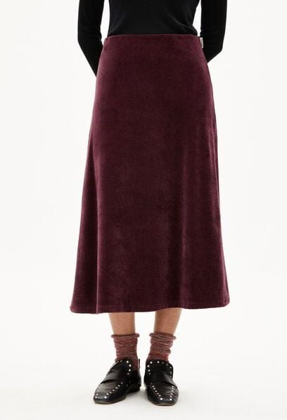 ARMEDANGELS VOLAGAA VELVET - Damen Jerseyrock aus Bio-Baumwoll Mix