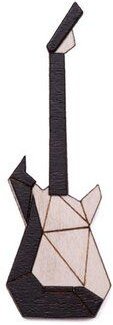BeWooden Electric Guitar Brooch aus Holz – stilvoller, veganer Schmuck für Musikliebhaber:innen