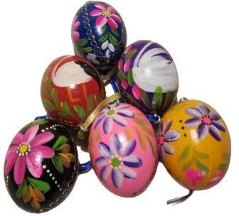 ReineNatur Ostereier - Lindenholz –6er-Set – 3 versch. Größen