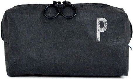 renna deluxe Kulturbeutel oder Kosmetiktasche mit Monogramm, vegan, SCHWARZ