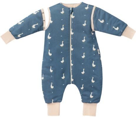 Mababu Schlafanzug & Pyjama in Einem | 0.5 TOG Schlafsack mit Füßen | Bio-Baumwolle | GOTS-zertifiziert