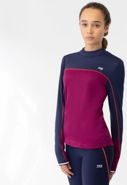 TAO Sportswear Atmungsaktives Damen Langarm Laufshirt GAIA mit Stehkragen