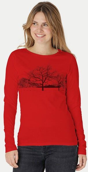 Peaces.bio - handbedruckte Biomode Damen Langarmshirt Landscape