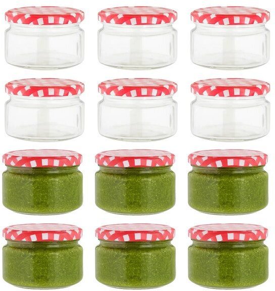 mikken kleine Einmachgläser 250 ml mit Deckel TO82 Marmeladengläser Einkochgläser