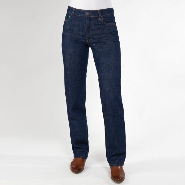 fairjeans Damenjeans CLASSIC, gerades Bein, hoher Bund, in Farben NAVY und WAVES