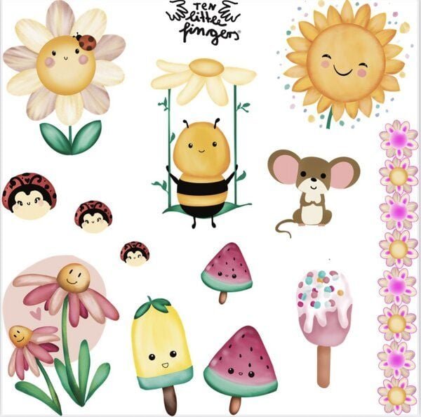 ten little fingers temporäre Kinder Farb Tattoos - handgemalt, vegan ohne BHT, PEG...