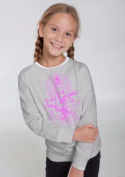 Peaces.bio - handbedruckte Biomode Bio-Kindersweatshirt "Ganesha"