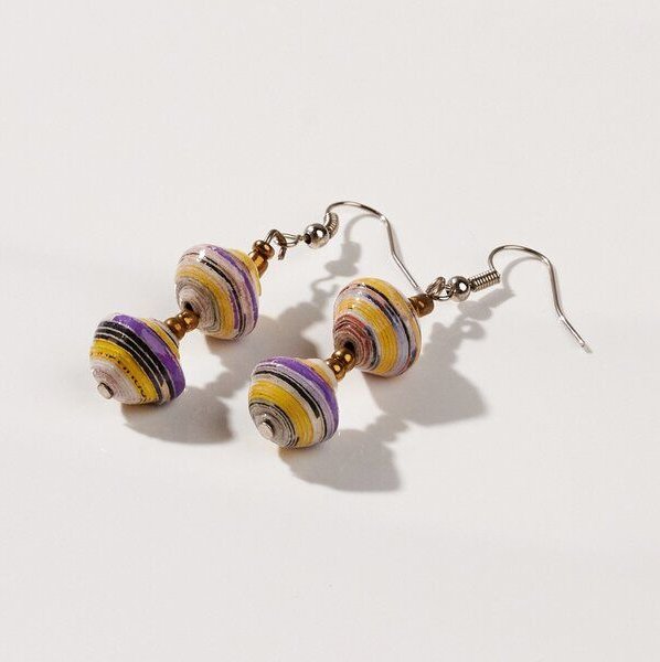 PEARLS OF AFRICA Ohrringe aus Papierperlen "HAPPY AFRICA"