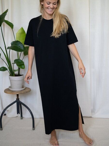 FUXBAU Frauen Midikleid - schwarz