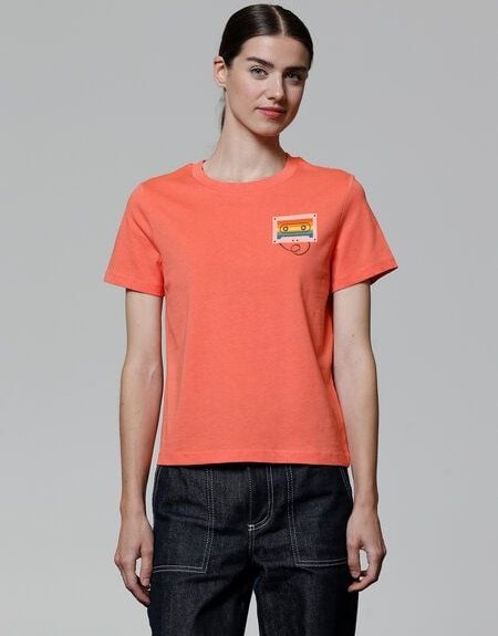 watapparel T-Shirt Frauen Rainbow Cassette