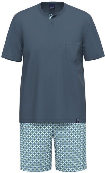 Ammann Schlafanzug kurz mit Knopfleiste | 100% Bio-Baumwolle