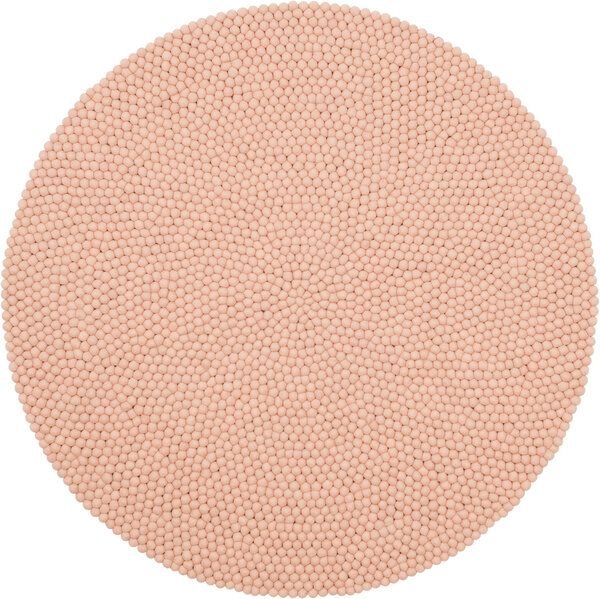 myfelt Filzkugelteppich rund, 100% Schurwolle