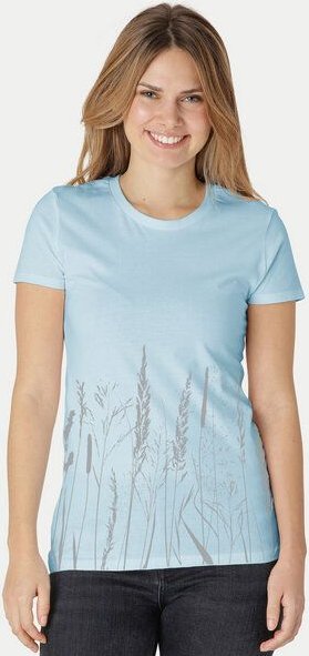 Peaces.bio - handbedruckte Biomode Damen Fit T-Shirt Gräservielfalt
