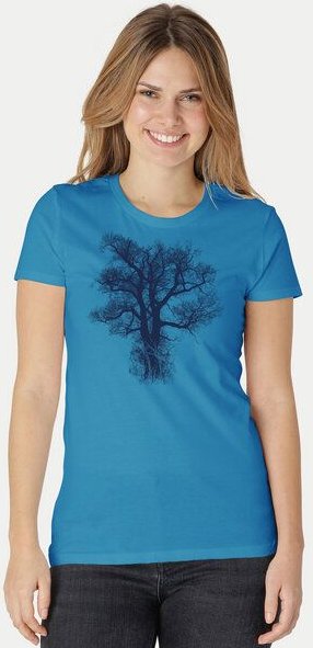 Peaces.bio - handbedruckte Biomode Damen Biobaumwoll T-Shirt Chestnut