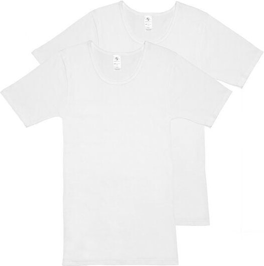 Haasis Bodywear Herren Basic Shirt Rundhals Feinripp 2er Pack