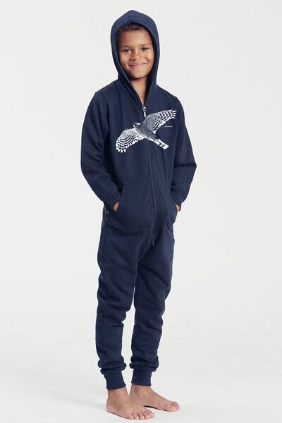 Peaces.bio - handbedruckte Biomode Jumpsuit Sperber Kinder
