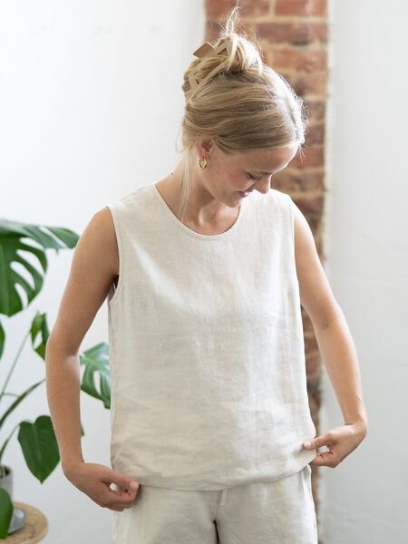 FUXBAU Frauen Leinentop