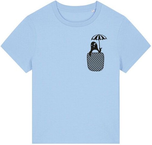 päfjes Pinguin Paul mit Schirm - Fair Bio Vegan - Frauen T-Shirt